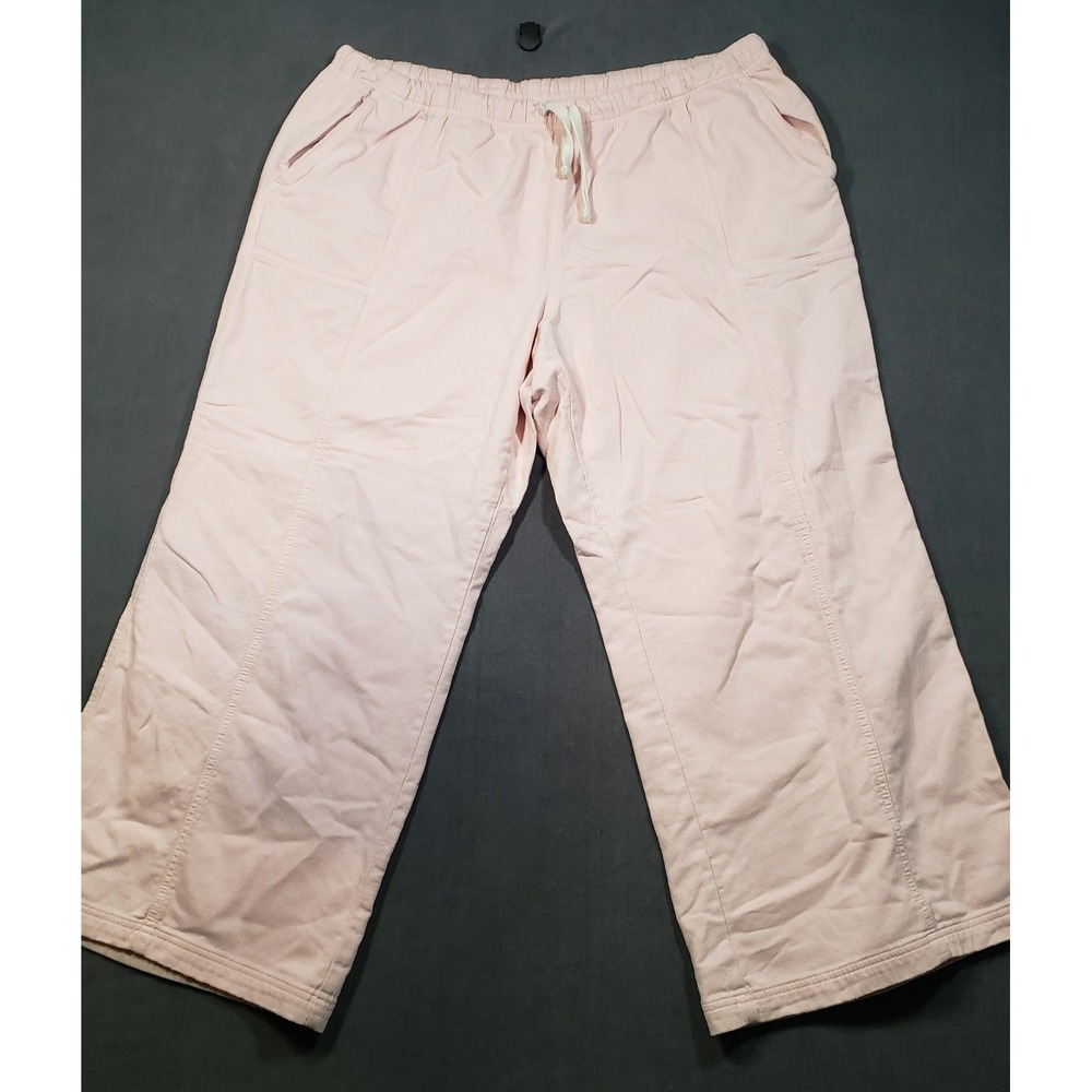 Aerie Wide Leg Sweatpants Womens XXL‎ Light Pink French Terry Lounge Pants